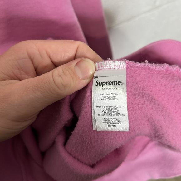 Supreme Small Box Logo Crewneck “Light Pink” SS22 - Picture 14 of 15